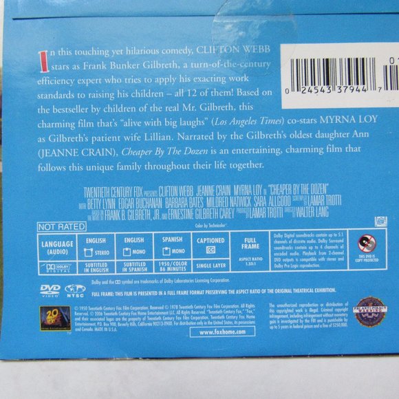 Cheaper By The Dozen (1950) DVD - Picture 3 of 5